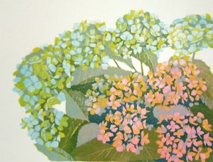 Hortensia, boven links/Hydrangea, top left